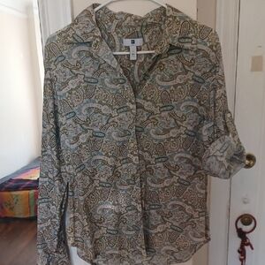 Paisley Button-Up Shirt
